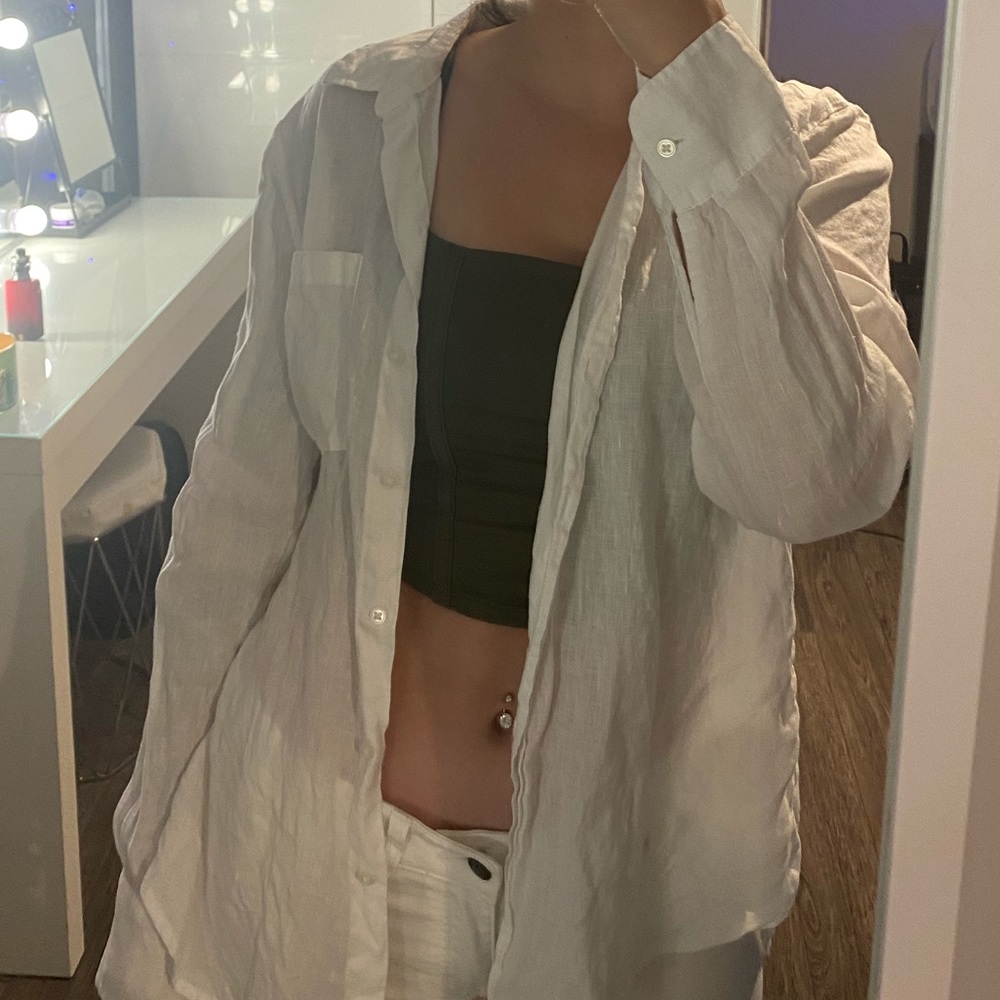 White linen shirt H&M